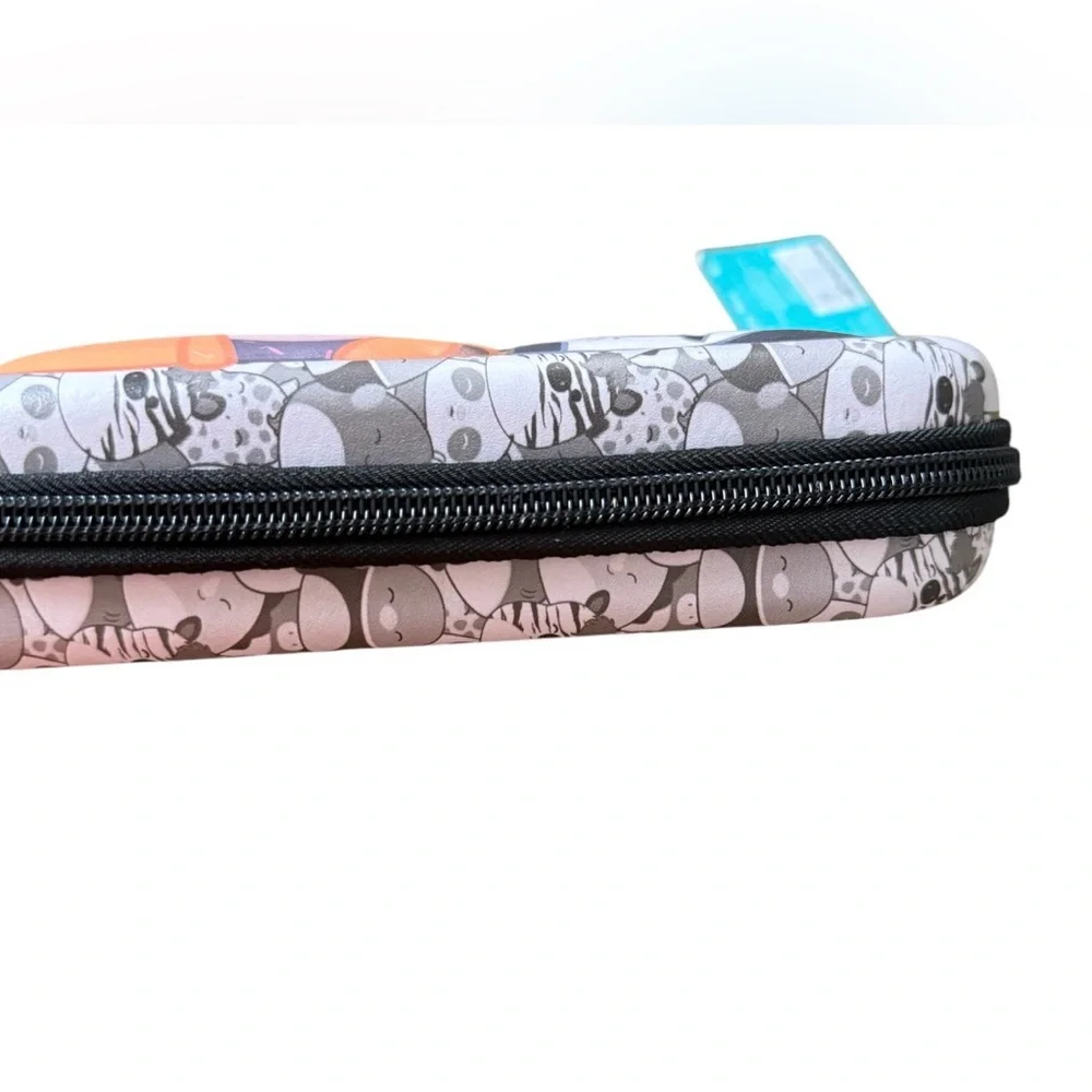 Squishmallows Multicolor Animal Print Zipper Supply Box Pencil Pouch 8x5